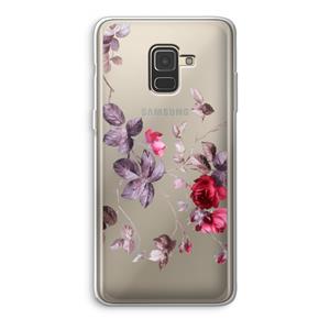 CaseCompany Mooie bloemen: Samsung Galaxy A8 (2018) Transparant Hoesje