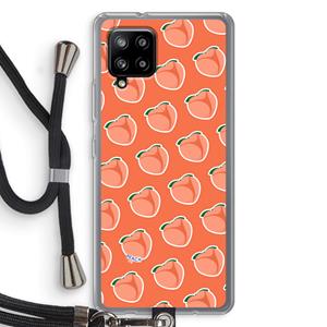 CaseCompany Just peachy: Samsung Galaxy A42 5G Transparant Hoesje met koord