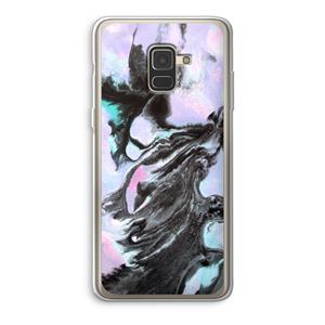 CaseCompany Pastel zwart: Samsung Galaxy A8 (2018) Transparant Hoesje