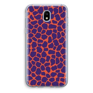 CaseCompany Purple Giraffe: Samsung Galaxy J5 (2017) Transparant Hoesje