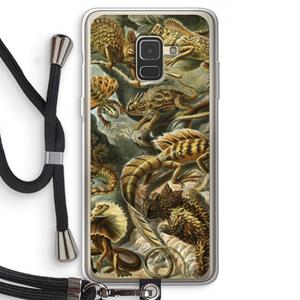 CaseCompany Haeckel Lacertilia: Samsung Galaxy A8 (2018) Transparant Hoesje met koord