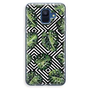 CaseCompany Geometrische jungle: Samsung Galaxy A6 (2018) Transparant Hoesje