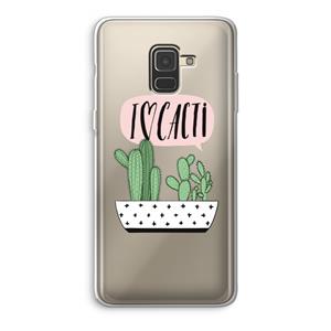CaseCompany I love cacti: Samsung Galaxy A8 (2018) Transparant Hoesje