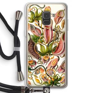 CaseCompany Haeckel Nepenthaceae: Samsung Galaxy A8 (2018) Transparant Hoesje met koord