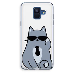 CaseCompany Cool cat: Samsung Galaxy A6 (2018) Transparant Hoesje