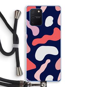 CaseCompany Memphis Shapes Pink: Samsung Galaxy Note 10 Lite Transparant Hoesje met koord