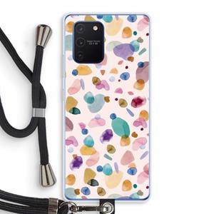 CaseCompany Terrazzo Memphis Pink: Samsung Galaxy Note 10 Lite Transparant Hoesje met koord