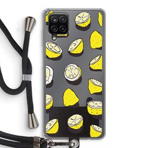 CaseCompany When Life Gives You Lemons...: Samsung Galaxy A12 Transparant Hoesje met koord