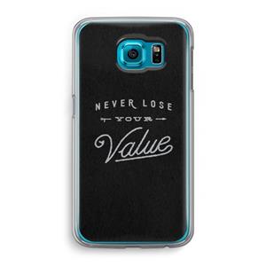 CaseCompany Never lose your value: Samsung Galaxy S6 Transparant Hoesje
