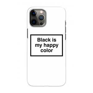 CaseCompany Black is my happy color: Volledig geprint iPhone 12 Hoesje