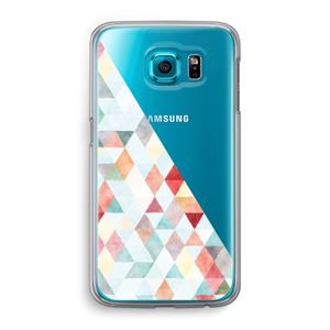CaseCompany Gekleurde driehoekjes pastel: Samsung Galaxy S6 Transparant Hoesje