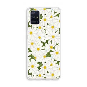 CaseCompany Summer Daisies: Galaxy A51 4G Transparant Hoesje