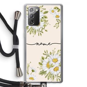 CaseCompany Daisies: Samsung Galaxy Note 20 / Note 20 5G Transparant Hoesje met koord