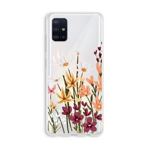 CaseCompany Painted wildflowers: Galaxy A51 4G Transparant Hoesje