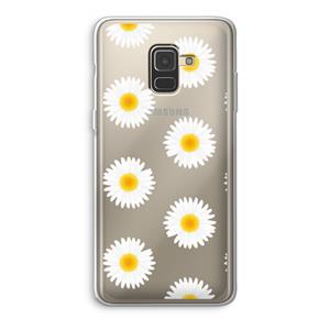 CaseCompany Margrietjes: Samsung Galaxy A8 (2018) Transparant Hoesje