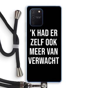 CaseCompany Meer verwacht - Zwart: Samsung Galaxy Note 10 Lite Transparant Hoesje met koord