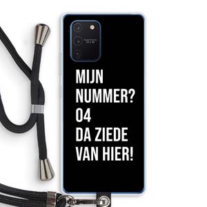 CaseCompany Da ziede van hier - Zwart: Samsung Galaxy Note 10 Lite Transparant Hoesje met koord