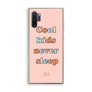 CaseCompany Cool Kids Never Sleep: Samsung Galaxy Note 10 Plus Transparant Hoesje