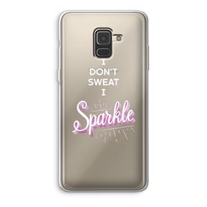 CaseCompany Sparkle quote: Samsung Galaxy A8 (2018) Transparant Hoesje