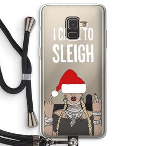 CaseCompany Came To Sleigh: Samsung Galaxy A8 (2018) Transparant Hoesje met koord