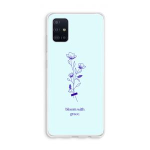 CaseCompany Bloom with grace: Galaxy A51 4G Transparant Hoesje