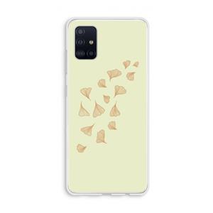 CaseCompany Falling Leaves: Galaxy A51 4G Transparant Hoesje