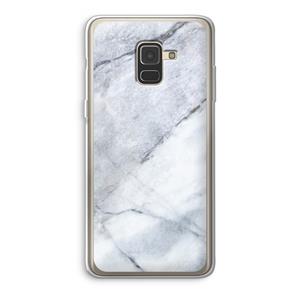 CaseCompany Witte marmer: Samsung Galaxy A8 (2018) Transparant Hoesje