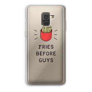CaseCompany Fries before guys: Samsung Galaxy A8 (2018) Transparant Hoesje