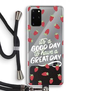 CaseCompany Don't forget to have a great day: Samsung Galaxy S20 Plus Transparant Hoesje met koord