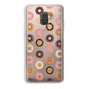 CaseCompany Donuts: Samsung Galaxy A8 (2018) Transparant Hoesje