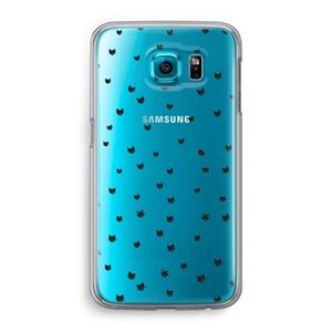 CaseCompany Kleine kattenkopjes: Samsung Galaxy S6 Transparant Hoesje