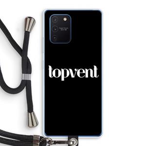 CaseCompany Topvent Zwart: Samsung Galaxy Note 10 Lite Transparant Hoesje met koord