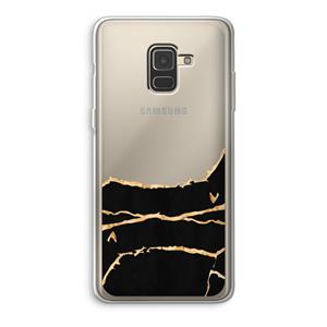 CaseCompany Gouden marmer: Samsung Galaxy A8 (2018) Transparant Hoesje
