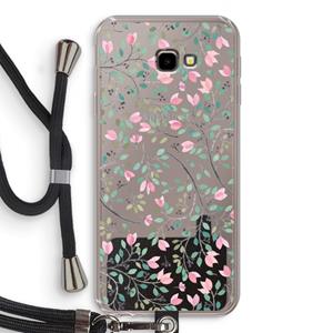 CaseCompany Sierlijke bloemen: Samsung Galaxy J4 Plus Transparant Hoesje met koord