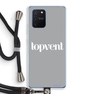CaseCompany Topvent Grijs Wit: Samsung Galaxy Note 10 Lite Transparant Hoesje met koord