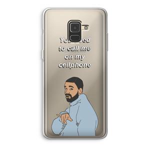 CaseCompany Hotline bling: Samsung Galaxy A8 (2018) Transparant Hoesje