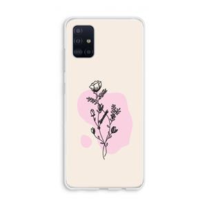 CaseCompany Roses are red: Galaxy A51 4G Transparant Hoesje
