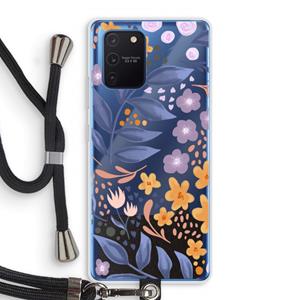 CaseCompany Flowers with blue leaves: Samsung Galaxy Note 10 Lite Transparant Hoesje met koord