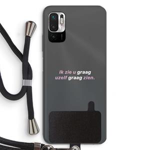 CaseCompany uzelf graag zien: Xiaomi Redmi Note 10 5G Transparant Hoesje met koord
