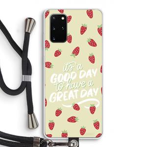 CaseCompany Don't forget to have a great day: Samsung Galaxy S20 Plus Transparant Hoesje met koord