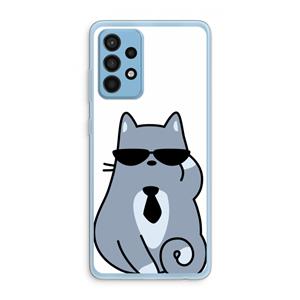 CaseCompany Cool cat: Samsung Galaxy A52 Transparant Hoesje