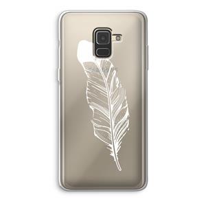 CaseCompany Pluim: Samsung Galaxy A8 (2018) Transparant Hoesje