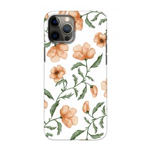 CaseCompany Peachy flowers: Volledig geprint iPhone 12 Hoesje