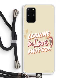 CaseCompany Pizza is the answer: Samsung Galaxy S20 Plus Transparant Hoesje met koord