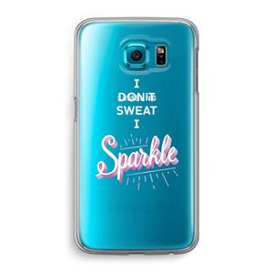 CaseCompany Sparkle quote: Samsung Galaxy S6 Transparant Hoesje