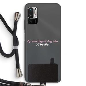 CaseCompany gij beslist: Xiaomi Redmi Note 10 5G Transparant Hoesje met koord