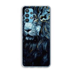 CaseCompany Darkness Lion: Samsung Galaxy A32 4G Transparant Hoesje