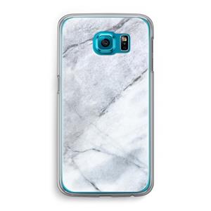 CaseCompany Witte marmer: Samsung Galaxy S6 Transparant Hoesje