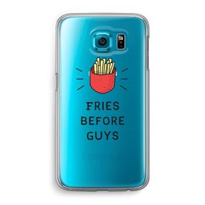 CaseCompany Fries before guys: Samsung Galaxy S6 Transparant Hoesje