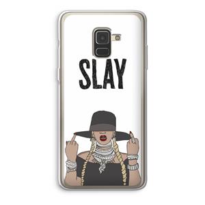 CaseCompany Slay All Day: Samsung Galaxy A8 (2018) Transparant Hoesje